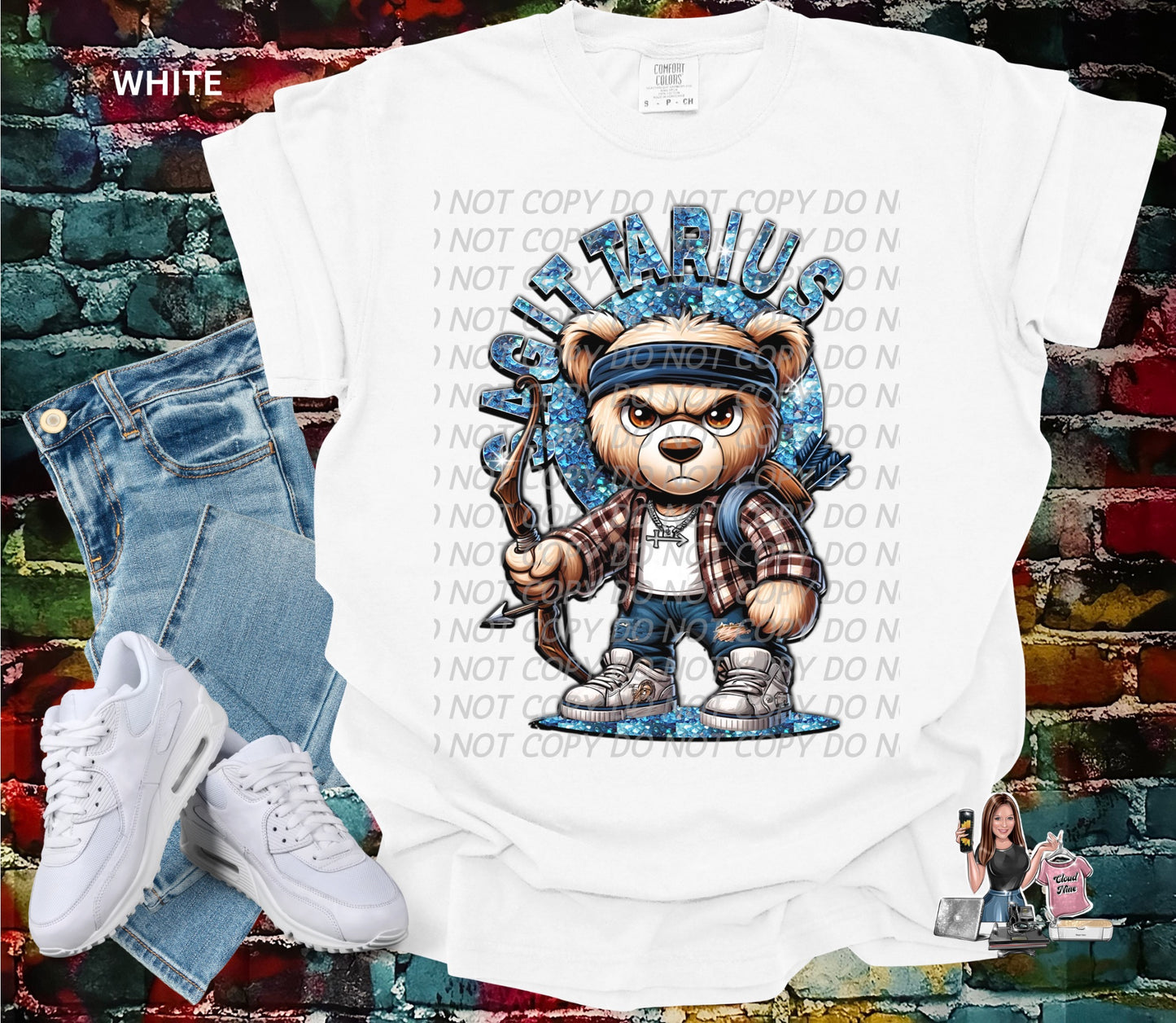 Sagittarius zodiac bear Comfort Colors tee shirt