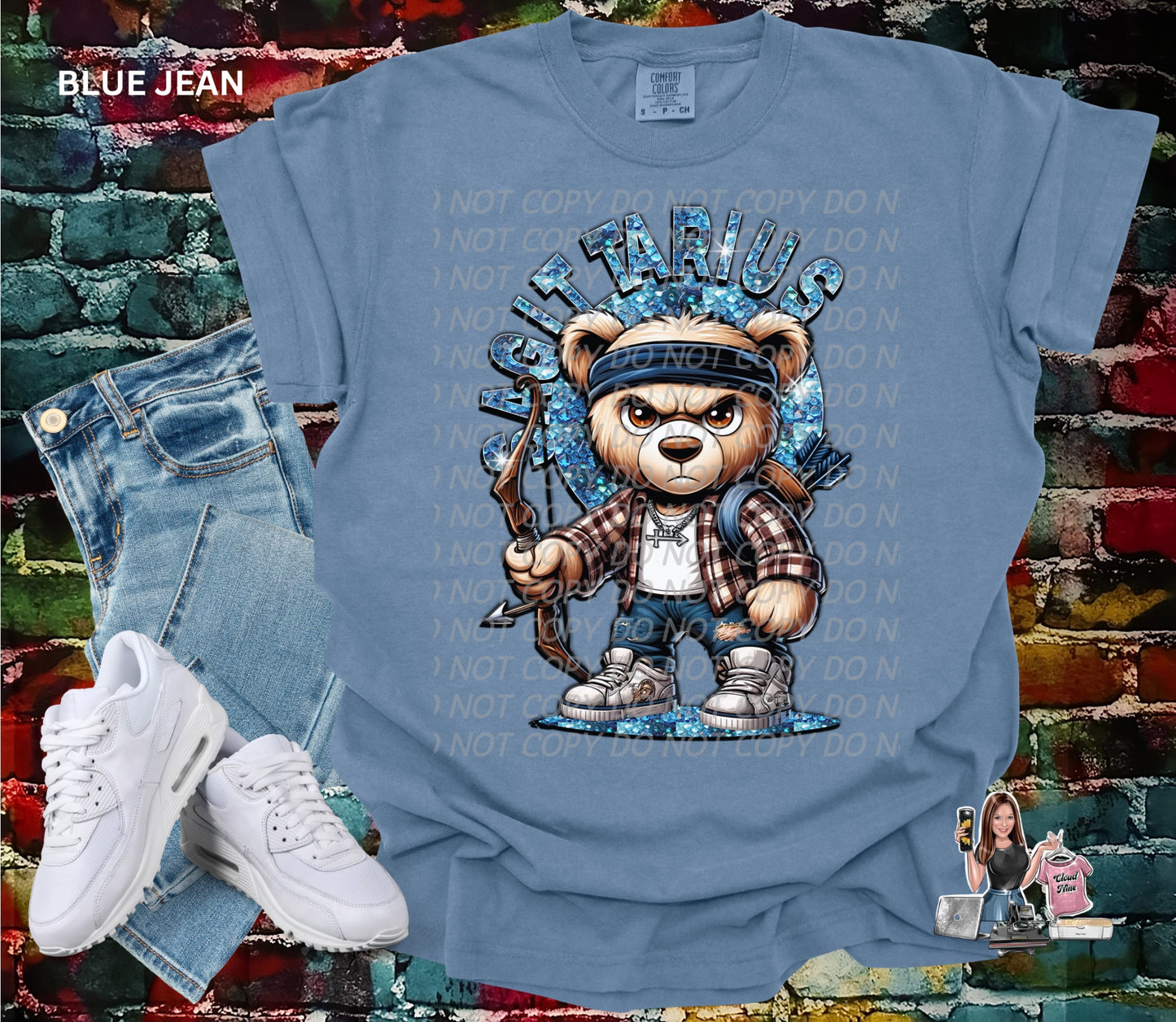 Sagittarius zodiac bear Comfort Colors tee shirt