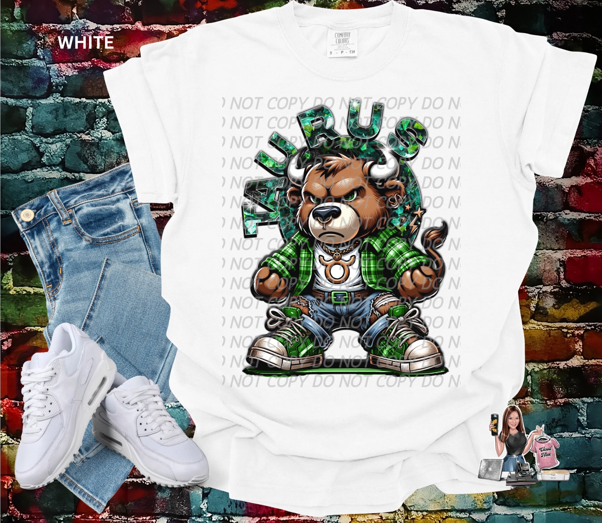 Taurus zodiac bear Comfort Colors tee shirt