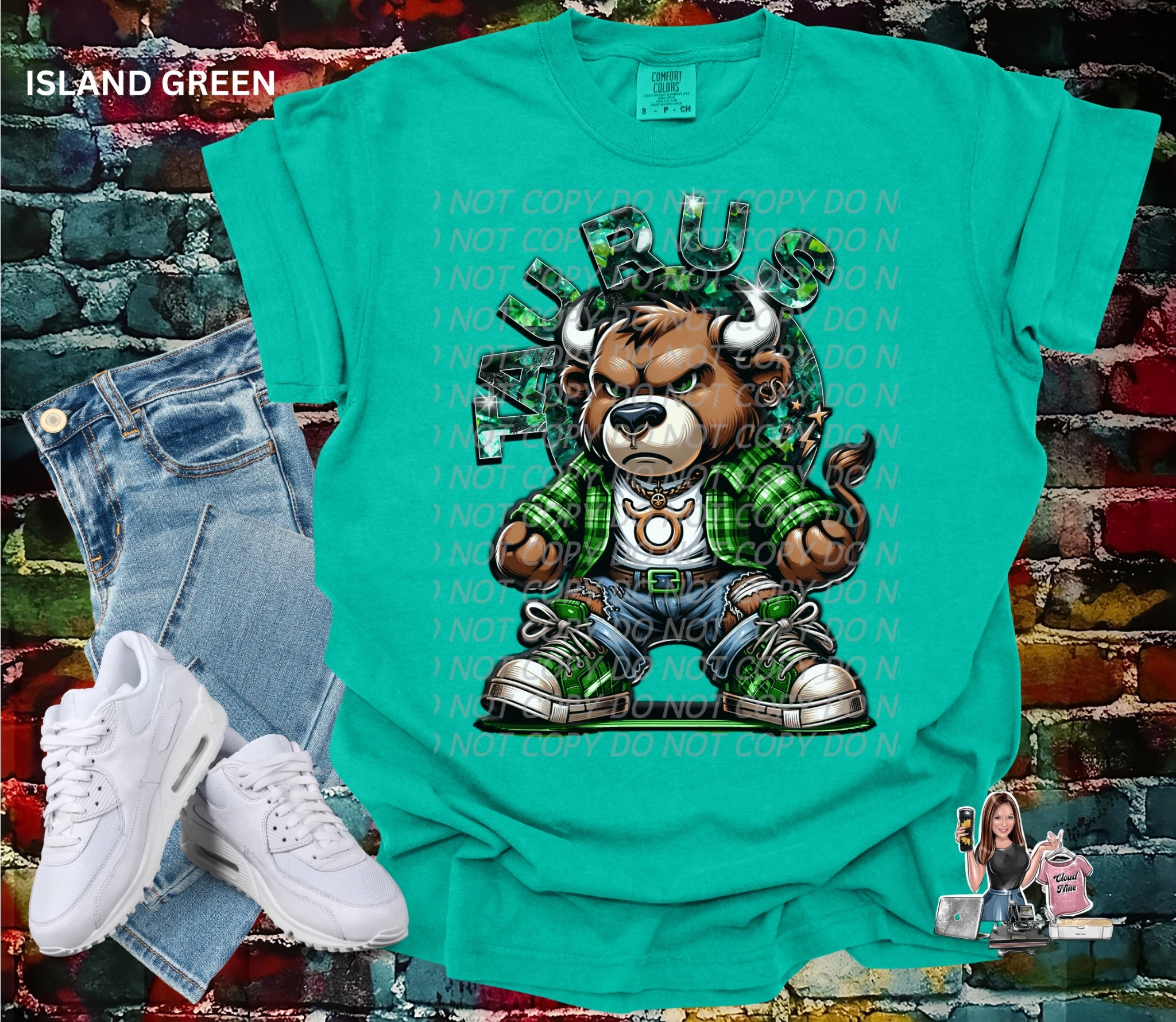 Taurus zodiac bear Comfort Colors tee shirt