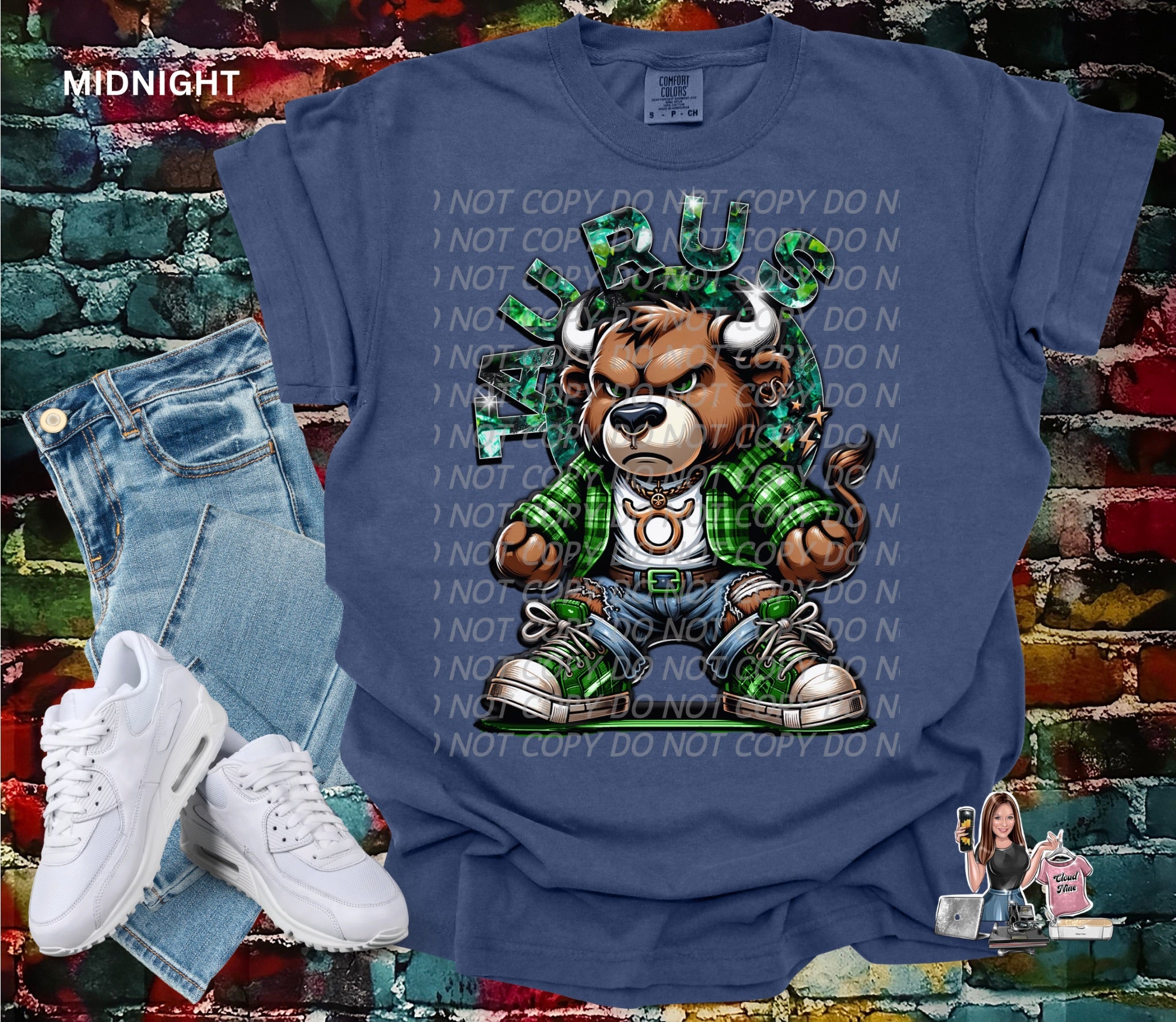 Taurus zodiac bear Comfort Colors tee shirt