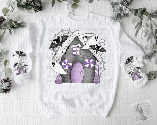 Spooky gingerbread house sweatshirt