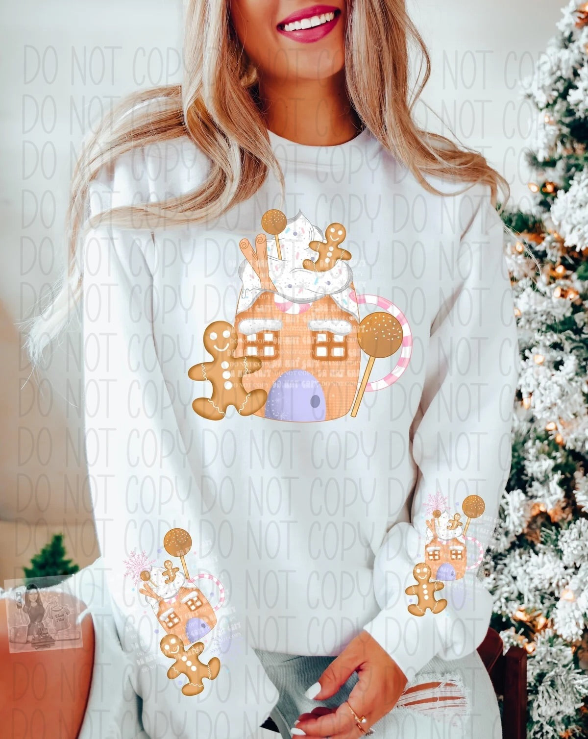 Gingerbread cookie house sweatshirt