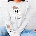 Santa hat ghost sweatshirt