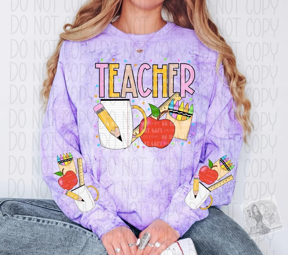 Teacher Comfort Colors Color Blast sweatshirt