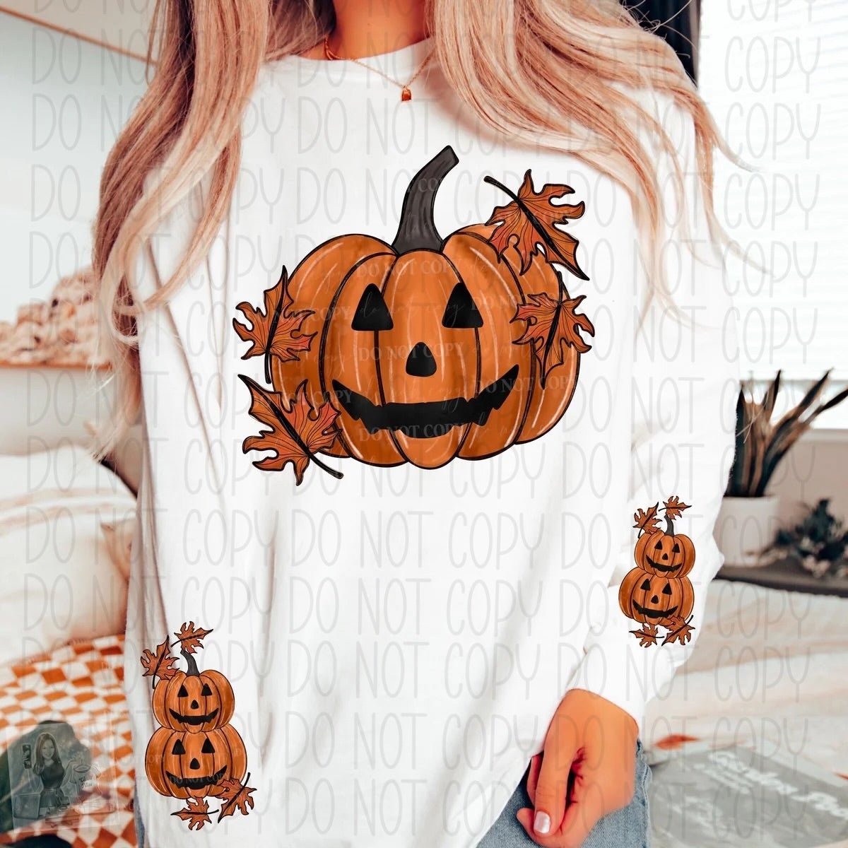 Jack O Lantern Fall long sleeve tee shirt