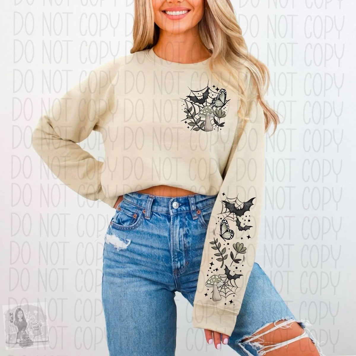 Bats Butterflies and Mushroom sweatshirt