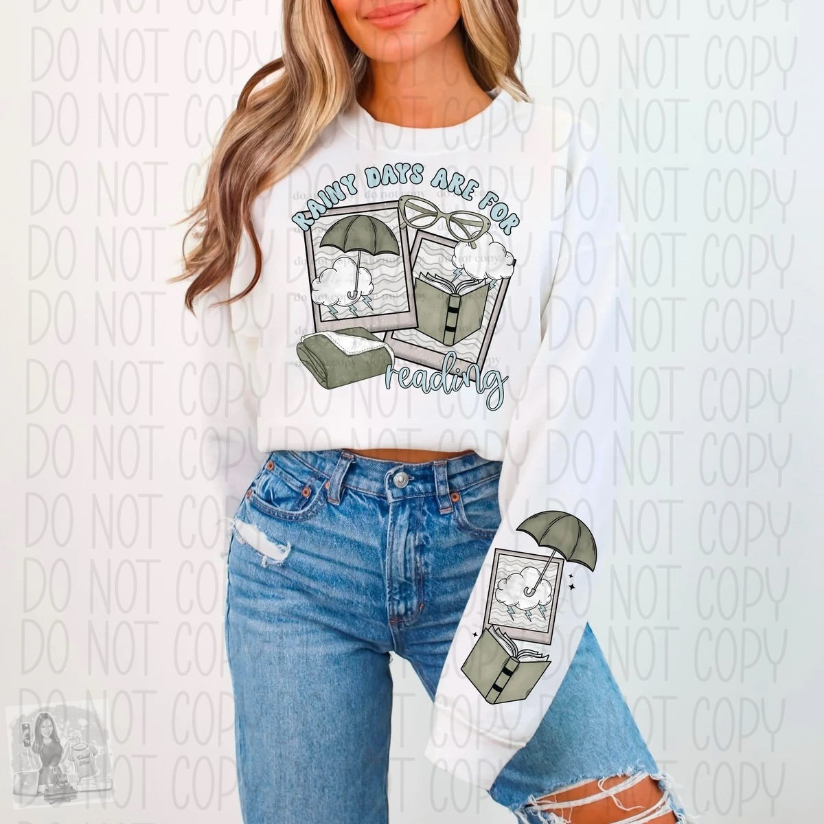 Rainy days are for reading sweatshirt