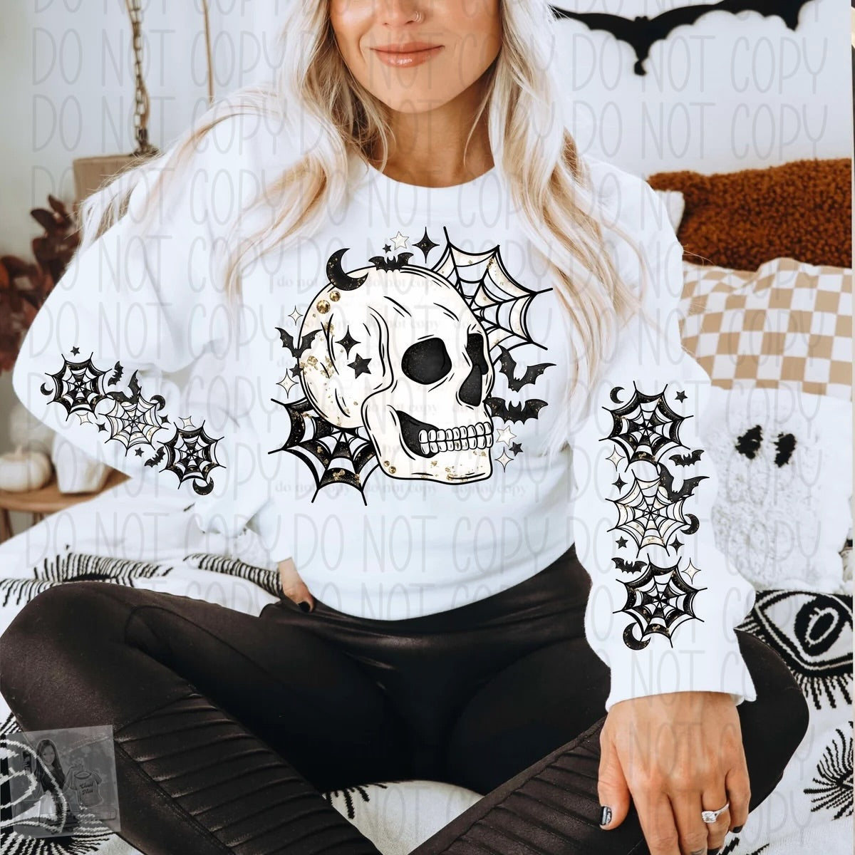 Spider web creepy sweatshirt
