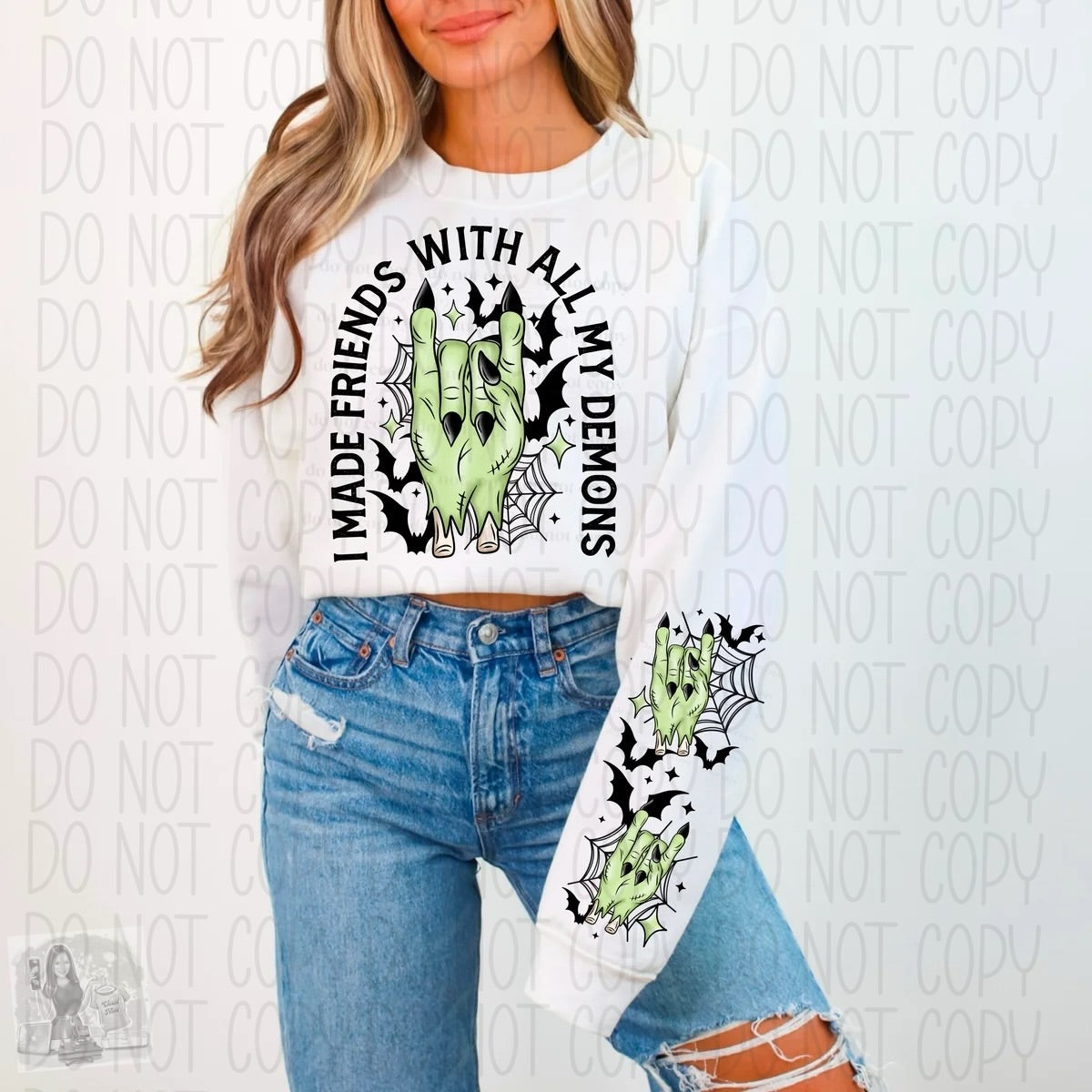 I made friends with all my demons sweatshirt