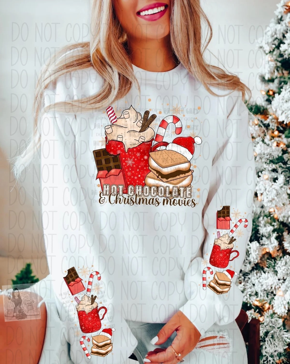 Hot chocolate and Christmas movies sweatshirt